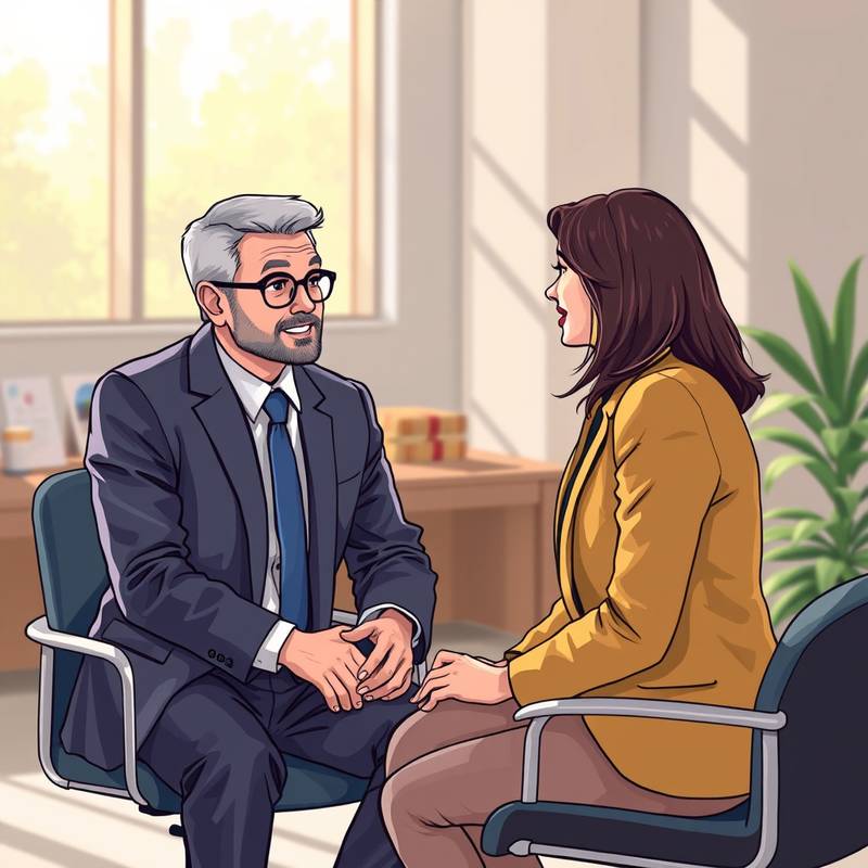 Illustratie van een competentiegericht interview, met focus op vaardigheden en ervaring.